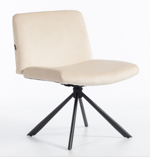 HOKER HR150 PAJĄK KREMOWY WELUR CZARNA PODSTAWA