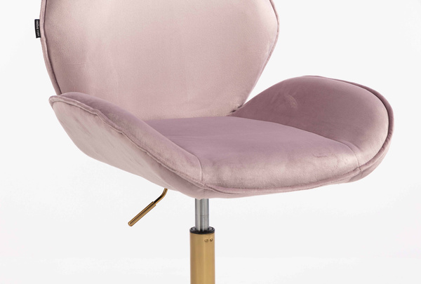 FOTEL HR350N WRZOSOWY WELUR ZŁOTA PODSTAWA