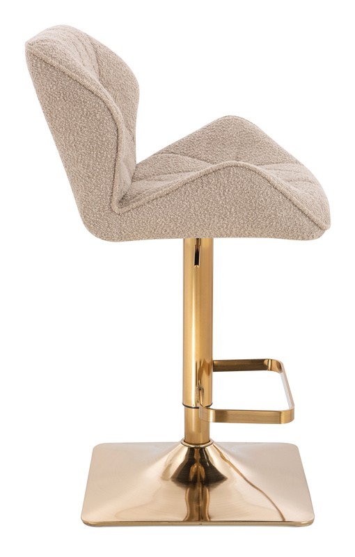 FOTEL HR111KW LATTE BARANEK ZŁOTA PODSTAWA