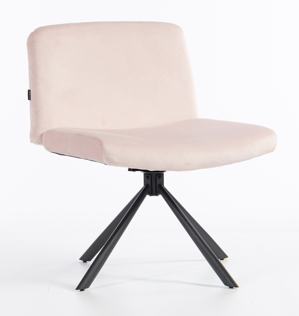 HOKER HR150 PAJĄK PUDROWY RÓŻ WELUR CZARNA PODSTAWA