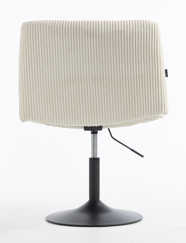 HOKER HR150N BIAŁY SZTRUKS CZARNA PODSTAWA