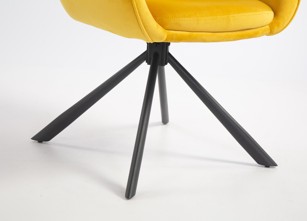 HOKER HR2055 ŻÓŁTY WELUR CZARNY PAJĄK