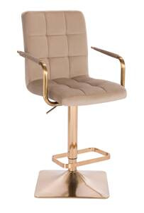 HOKER HR1015WP KWADRAT LATTE WELUR ZŁOTA PODSTAWA