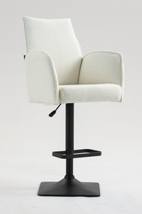 FOTEL HR280KW KREMOWY BARANEK CZARNA PODSTAWA