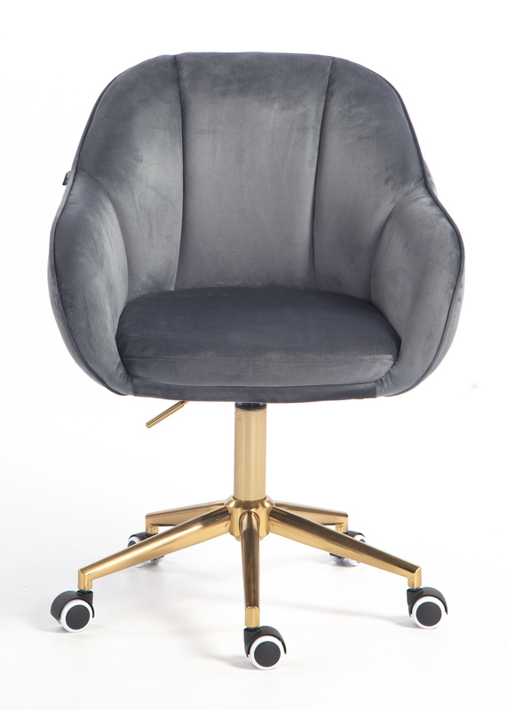 HOKER HR2055K GRAFITOWY WELUR ZŁOTA PODSTAWA