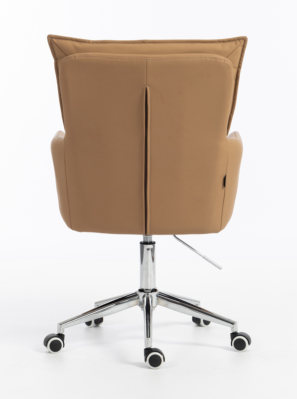 HOKER HR250K KARMELOWY EKOSKÓRA PREMIUM SOFT CHROMOWANA PODSTAWA