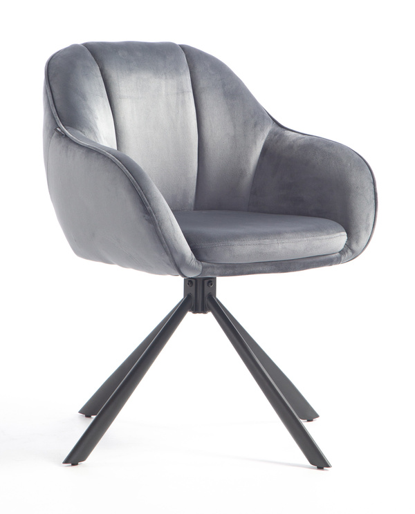 HOKER HR2055 GRAFITOWY WELUR CZARNY PAJĄK