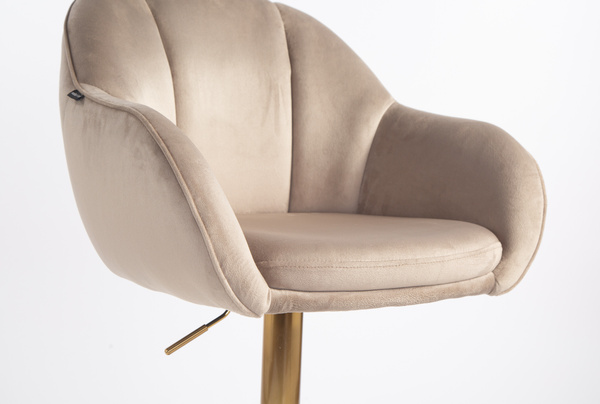 HOKER HR2055KW LATTE WELUR ZŁOTA PODSTAWA