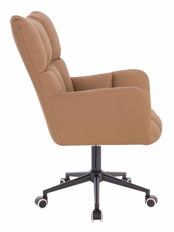 HOKER HR650K KARMELOWY EKOSKÓRA PREMIUM SOFT CZARNA PODSTAWA