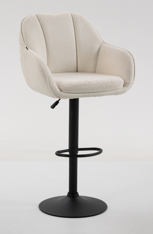 HOKER HR2055W KREMOWY BARANEK CZARNA PODSTAWA