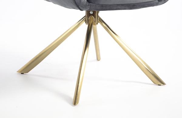 HOKER HR2055 GRAFITOWY WELUR ZŁOTY PAJĄK