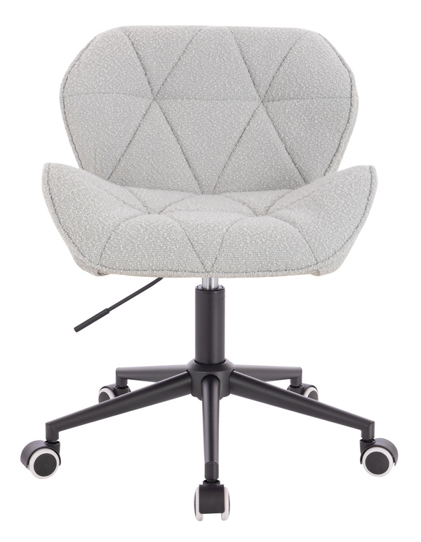 FOTEL HR111K SZARY BARANEK CZARNA PODSTAWA