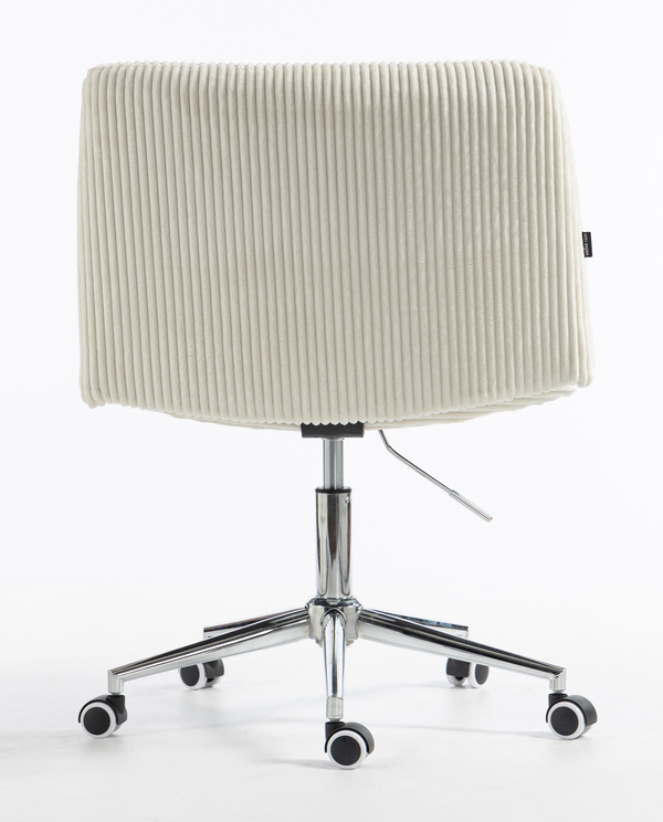 HOKER HR150K BIAŁY SZTRUKS CHROMOWANA PODSTAWA