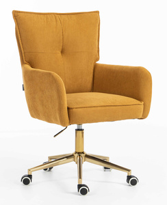 HOKER HR250K ŻÓŁTY CURRY PREMIUM CORD SZTRUKS ZŁOTA PODSTAWA