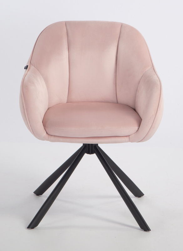 HOKER HR2055 PUDROWY RÓŻ WELUR CZARNY PAJĄK