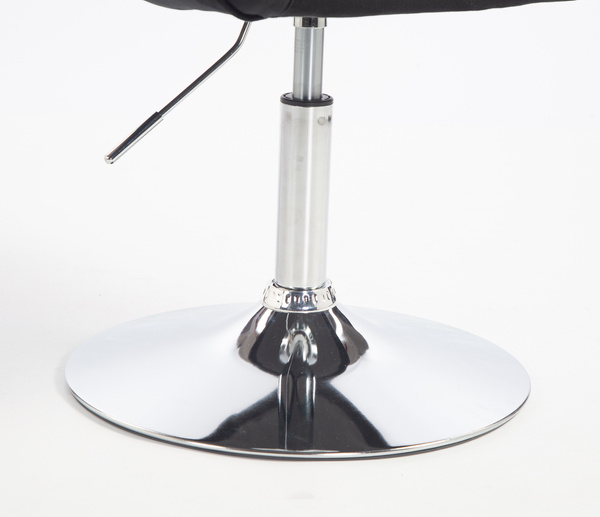 HOKER HR2055N CZARNY WELUR CHROMOWANA PODSTAWA