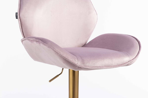 FOTEL HR350W WRZOSOWY WELUR ZŁOTA PODSTAWA