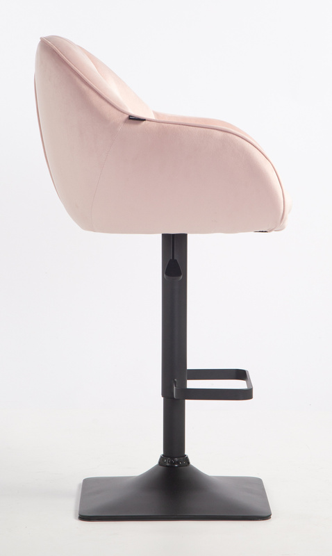 HOKER HR2055KW PUDROWY RÓŻ WELUR CZARNA PODSTAWA