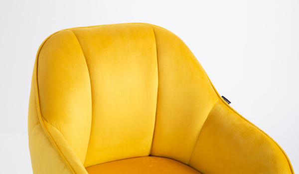 HOKER HR2055 ŻÓŁTY WELUR CZARNY PAJĄK