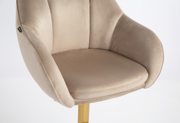 HOKER HR2055W LATTE WELUR ZŁOTA PODSTAWA