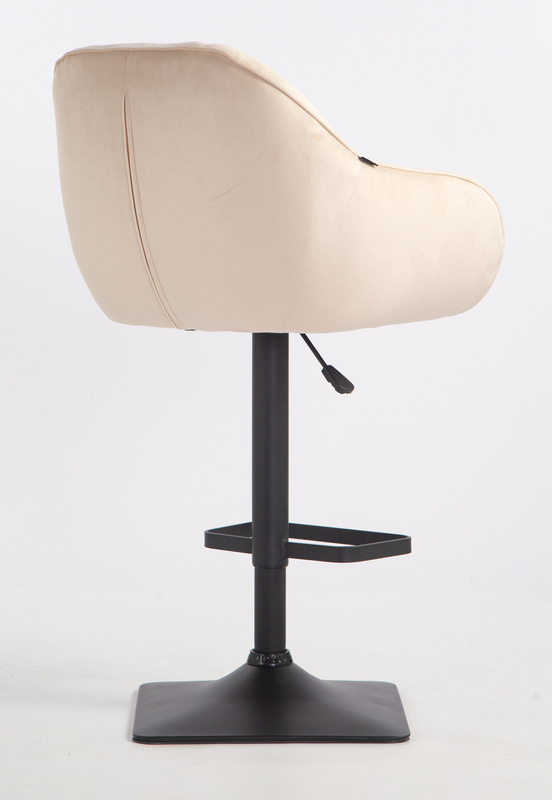 HOKER HR2055KW KREMOWY WELUR CZARNA PODSTAWA