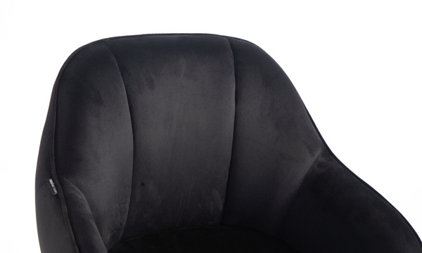 HOKER HR2055K CZARNY WELUR ZŁOTA PODSTAWA