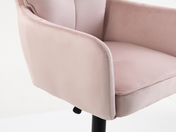 HOKER HR250W PUDROWY RÓŻ WELUR CZARNA PODSTAWA