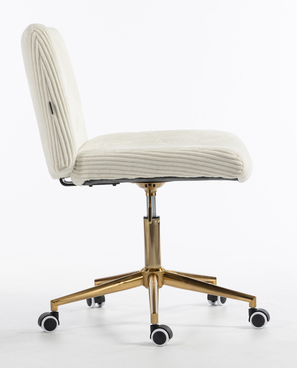 HOKER HR150K BIAŁY SZTRUKS ZŁOTA PODSTAWA