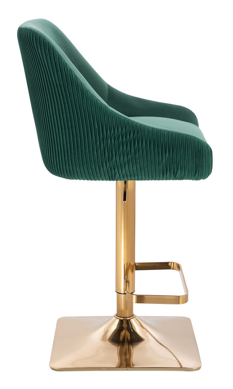 FOTEL HR920KW BUTELKOWA ZIELEŃ WELUR ZŁOTA PODSTAWA