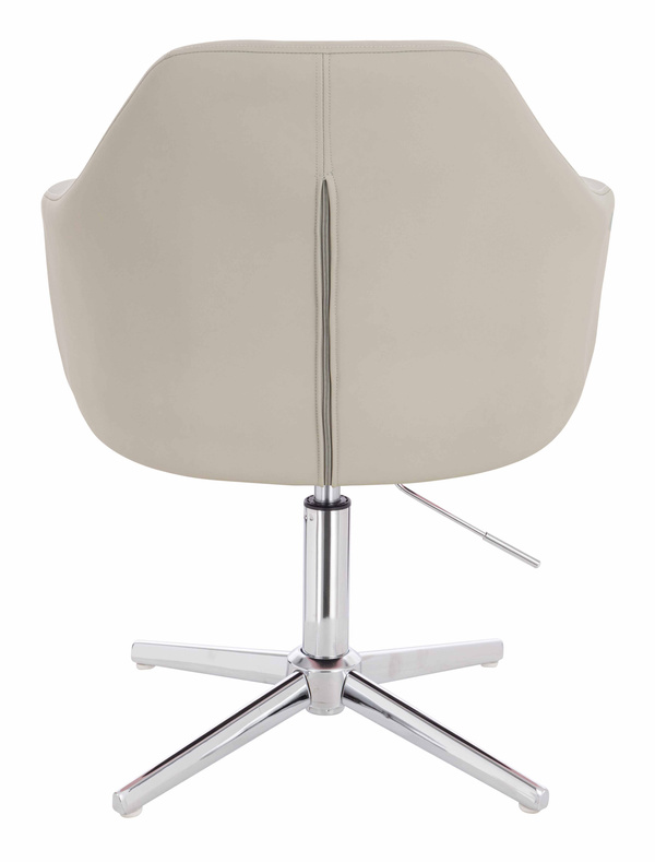 HOKER HR831CROSS ECRU EKOSKÓRA PREMIUM SOFT CHROMOWANA PODSTAWA