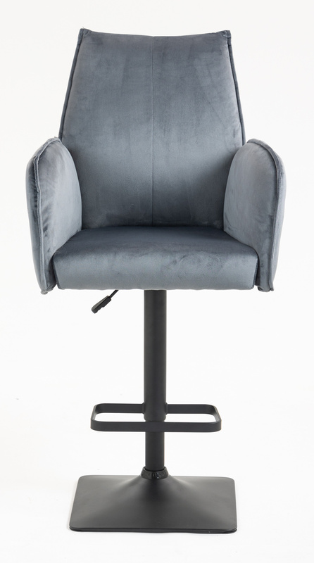 FOTEL HR280KW GRAFITOWY WELUR CZARNA PODSTAWA