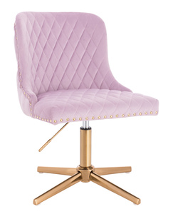 FOTEL HR940CROSS WRZOSOWY WELUR ZŁOTA PODSTAWA