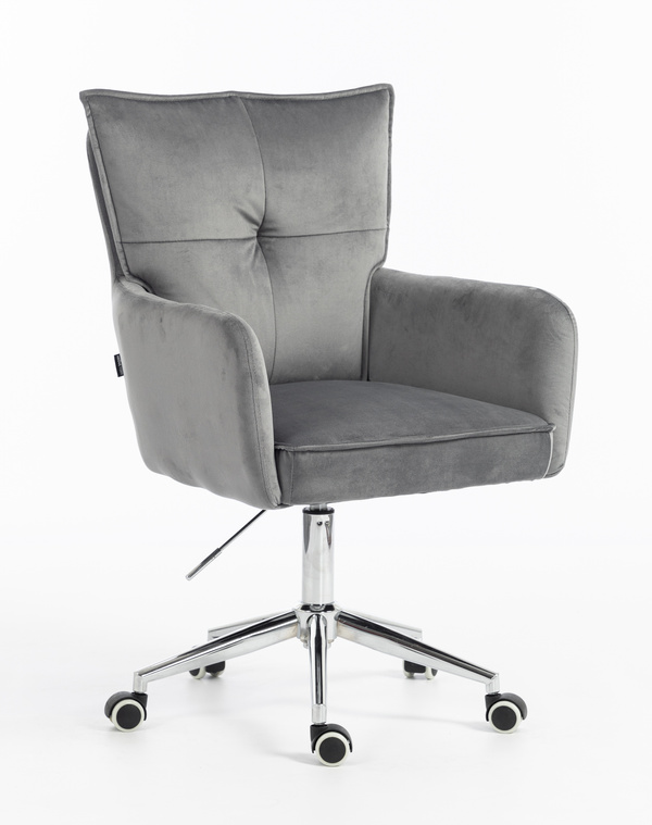 HOKER HR250K GRAFITOWY WELUR  CHROMOWANA PODSTAWA