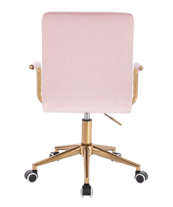 HOKER HR1015KP PUDROWY RÓŻ WELUR ZŁOTA PODSTAWA