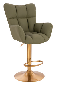 HOKER HR650W KHAKI EKOSKÓRA PREMIUM SOFT ZŁOTA PODSTAWA