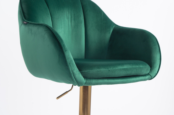 HOKER HR2055W BUTELKOWA ZIELEŃ WELUR ZŁOTA PODSTAWA