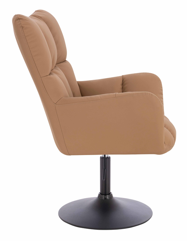 HOKER HR650N KARMELOWY EKOSKÓRA PREMIUM SOFT CZARNA PODSTAWA