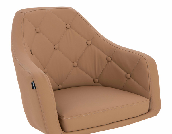 HOKER HR831CROSS KARMELOWY EKOSKÓRA PREMIUM SOFT ZŁOTA PODSTAWA