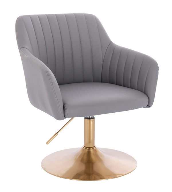 FOTEL HR190N SZARY ZŁOTA PODSTAWA