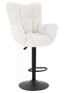 FOTEL HR650W KREMOWY BARANEK CZARNA PODSTAWA