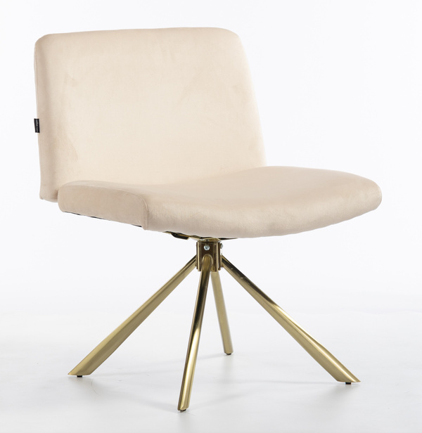 HOKER HR150 PAJĄK KREMOWY WELUR  ZŁOTA PODSTAWA