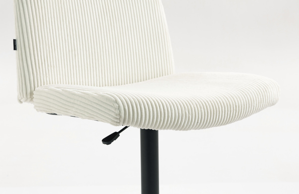 HOKER HR150W BIAŁY SZTRUKS CZARNA PODSTAWA