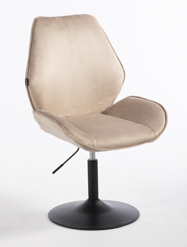 FOTEL HR350N LATTE WELUR CZARNA PODSTAWA