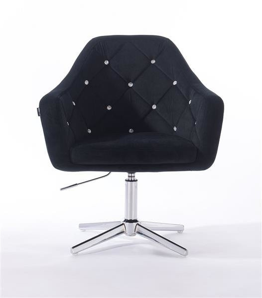 FOTEL HR830CROSS CZARNY WELUR