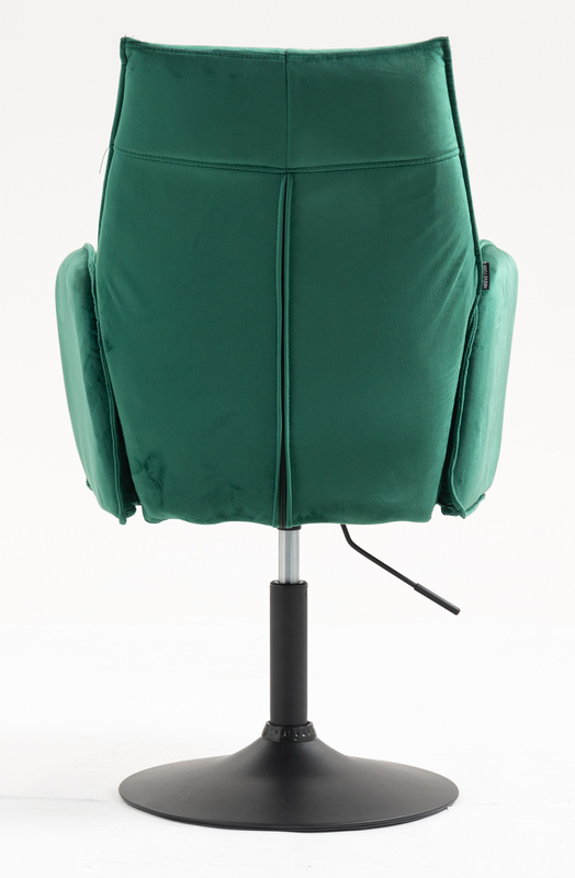 FOTEL HR280N BUTELKOWA ZIELEŃ WELUR CZARNA PODSTAWA