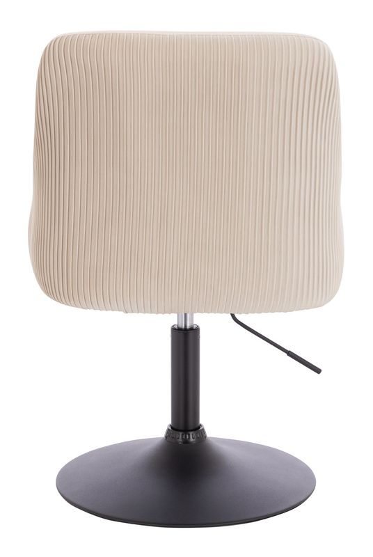 FOTEL HR920N KREMOWY WELUR CZARNA PODSTAWA