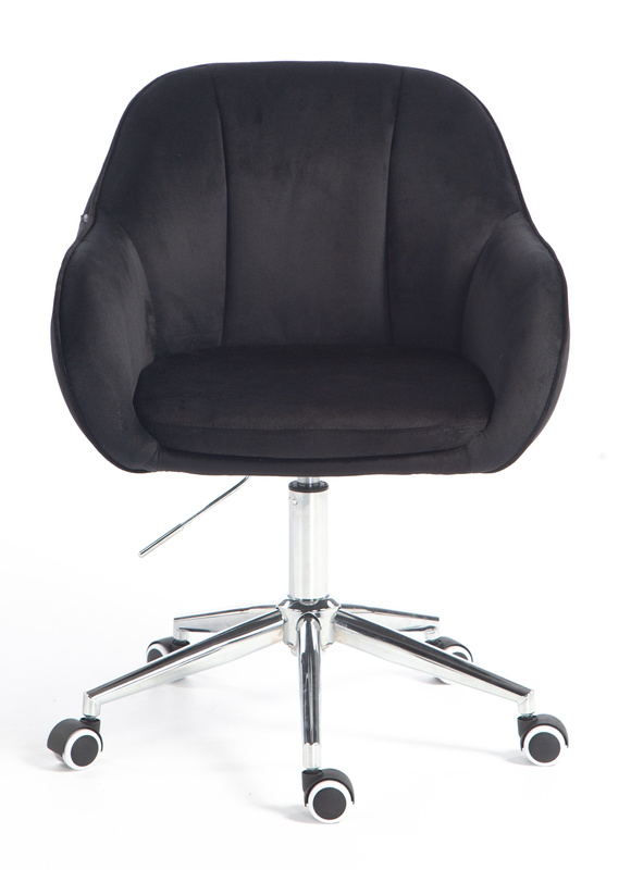 HOKER HR2055K CZARNY WELUR CHROMOWANA PODSTAWA