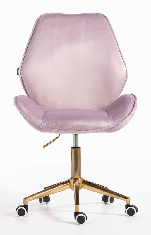 FOTEL HR350K WRZOSOWY WELUR ZŁOTA PODSTAWA