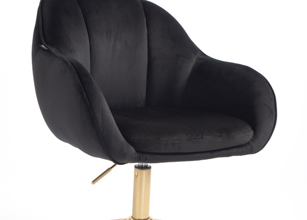 HOKER HR2055K CZARNY WELUR ZŁOTA PODSTAWA