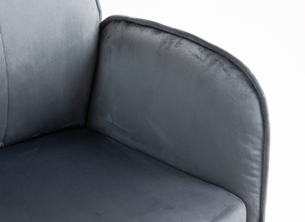 FOTEL HR280K GRAFITOWY WELUR CZARNA PODSTAWA